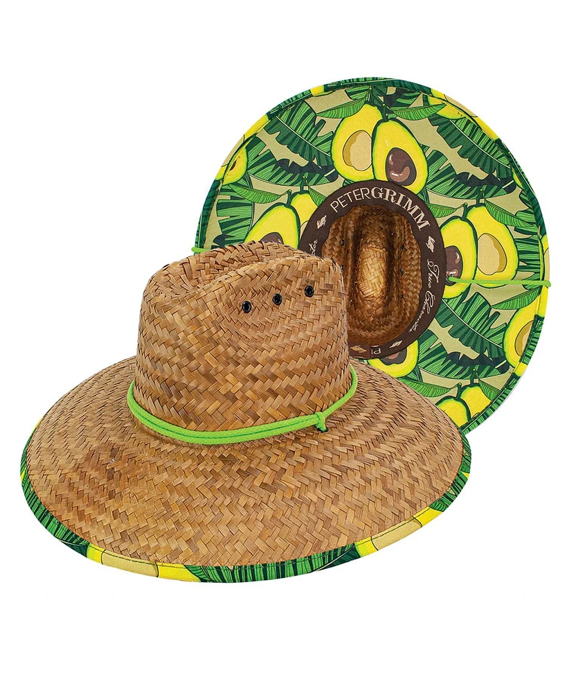 Peter Grimm Avocado Straw Lifeguard Hat