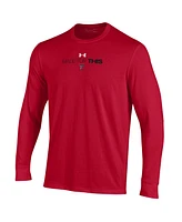 Men's Under Armour Red Texas Tech Raiders 2024 On Court Bench Unity Long Sleeve T-Shirt