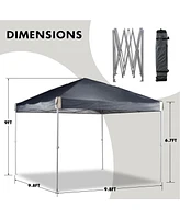 Aoodor Pop Up Canopy Tent with Roller Bag, Portable Instant Shade Canopy