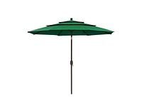 Aoodor Garden Market Umbrella - 10 Ft x 8.3 Ft Outdoor Patio Umbrella Round