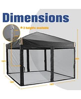 Aoodor Pop Up Canopy Tent with Removable Mesh Sidewalls, Portable Instant Shade Roller Bag