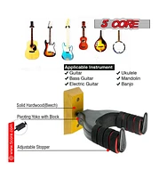 5 Core Guitar Wall Mount Hanger| Guitar Hook Cradle and Wall Mount Auto Lock, Sturdy, Secure and Adjustable Holder