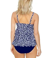 Island Escape Womens Printed Tankini Top High Waist Bikini Bottoms Created For Macys