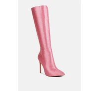 London Rag Pipette Diamante Set High Heeled Calf Boot