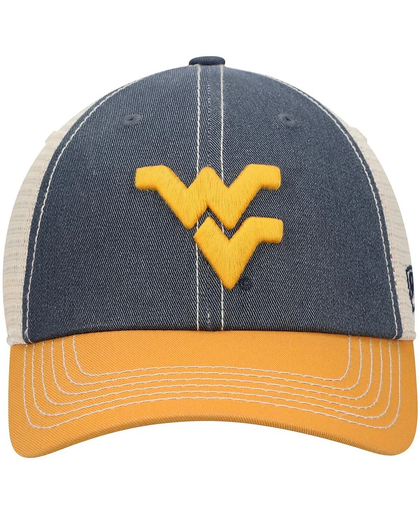 Men's Top of the World Navy West Virginia Mountaineers Offroad Trucker Adjustable Hat