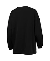 Women's The Wild Collective Black Chicago Fire Tri-Blend Long Sleeve T-shirt