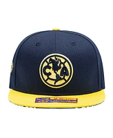 Men's Navy, Gold Club America Flor De Muerto Snapback Hat