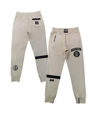 Men's and Women's Nba x Two Hype Cream Brooklyn Nets Culture & Hoops Heavyweight Jogger Pants