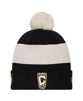 Men's New Era Black Columbus Crew 2024 Kick Off Collection Cuffed Knit Hat with Pom