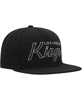 Men's Mitchell & Ness Black Los Angeles Kings Core Team Script 2.0 Snapback Hat