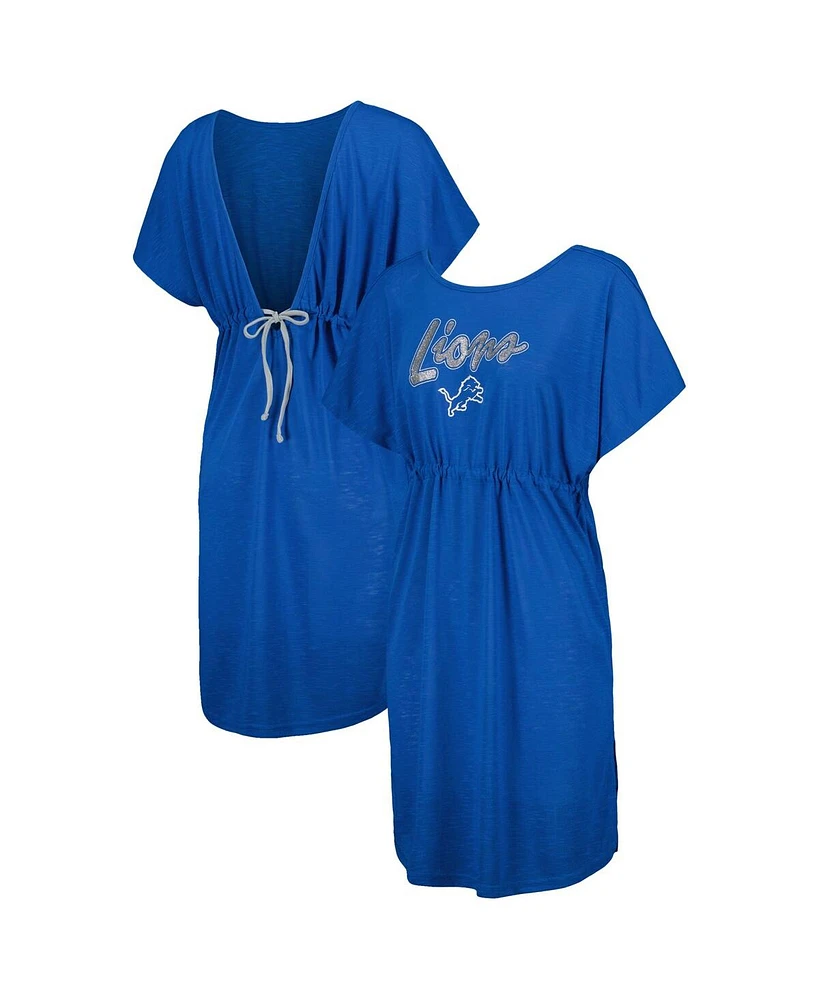 Women's G-iii 4Her by Carl Banks Blue Detroit Lions Versus Swim Coverup