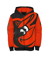 Big Boys Outerstuff Orange, Black Baltimore Orioles Postcard Full-Zip Hoodie Jacket