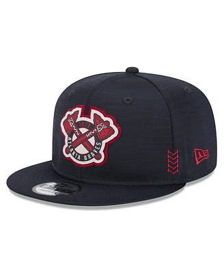 Men's New Era Navy Atlanta Braves 2024 Clubhouse 9FIFTY Snapback Hat