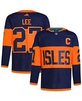 Men's adidas Anders Lee Navy New York Islanders 2024 Nhl Stadium Series Authentic Player Jersey