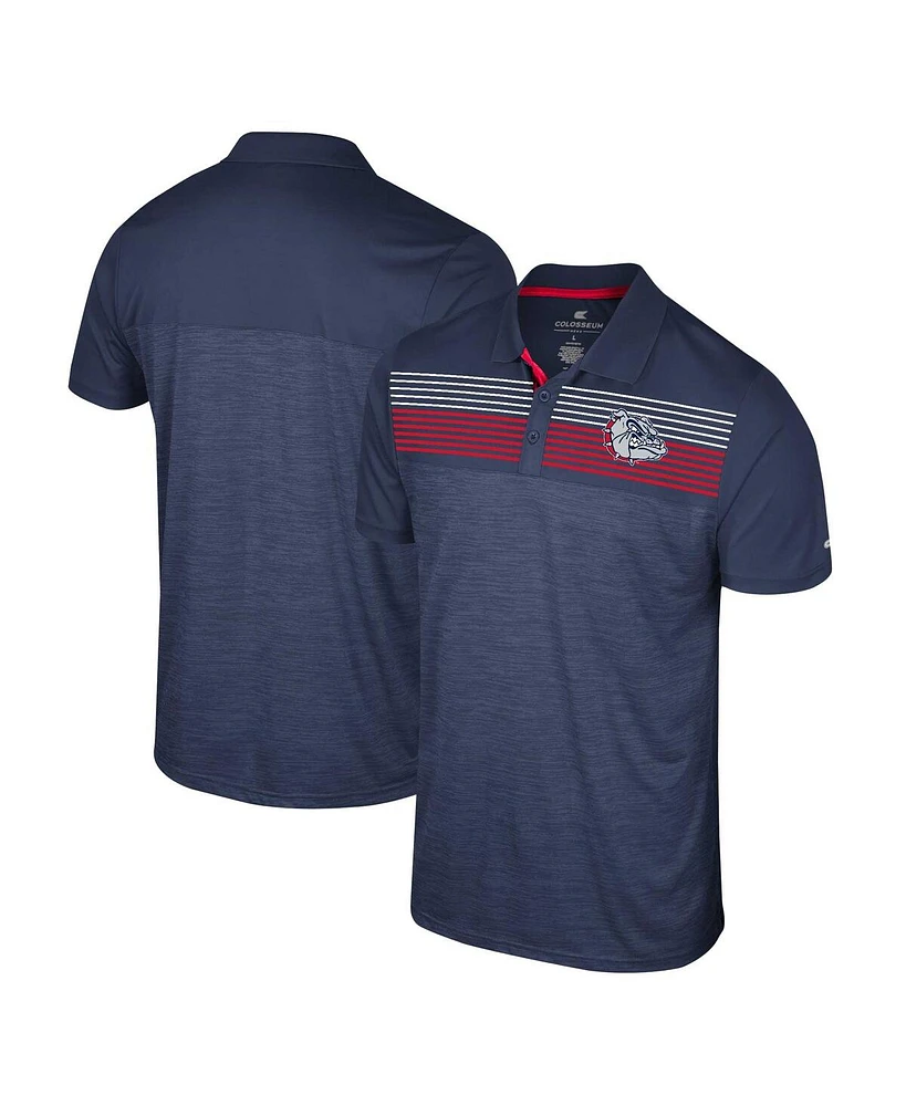Men's Colosseum Navy Gonzaga Bulldogs Langmore Polo Shirt