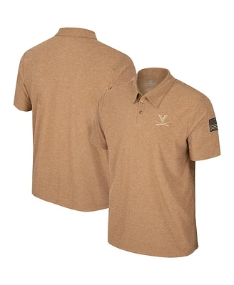 Men's Colosseum Khaki Virginia Cavaliers Oht Military-Inspired Appreciation Cloud Jersey Desert Polo Shirt