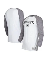 Men's Concepts Sport White, Charcoal Charlotte Fc Concord Henley Raglan Long Sleeve T-shirt