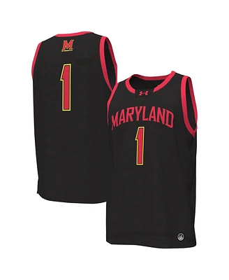 Men's Under Armour #1 Maryland Terrapins Replica Basketball Jersey