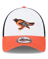 Youth Boys and Girls New Era White Baltimore Orioles 2024 Batting Practice 9TWENTY Adjustable Hat