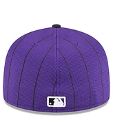 Men's New Era Purple Colorado Rockies 2024 Batting Practice 59FIFTY Fitted Hat