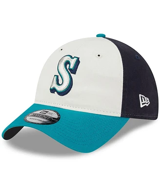 Youth Boys and Girls New Era Cream Seattle Mariners 2024 Batting Practice 9TWENTY Adjustable Hat