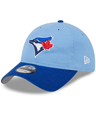 Youth Boys and Girls New Era Light Blue Toronto Blue Jays 2024 Batting Practice 9TWENTY Adjustable Hat