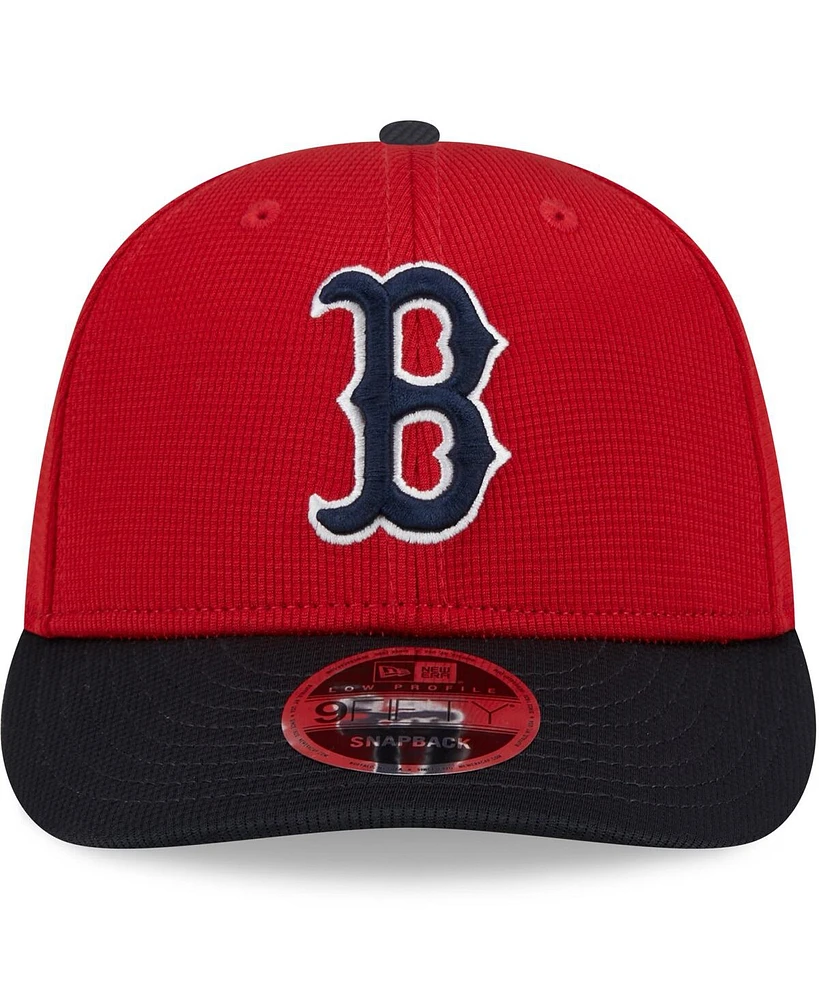 Men's New Era Red Boston Red Sox 2024 Batting Practice Low Profile 9FIFTY Snapback Hat