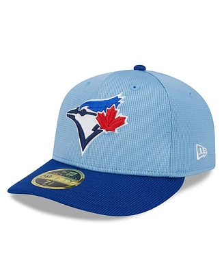 Men's New Era Light Blue Toronto Jays 2024 Batting Practice Low Profile 59FIFTY Fitted Hat