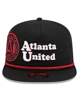 Men's New Era Black Atlanta United Fc Heritage The Golfer Snapback Hat