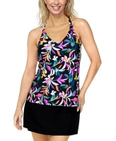 Island Escape Womens Printed Racerback Tankini Top La Palma High Waist Swim Skirt Created For Macys