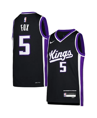 Big Boys Nike De'Aaron Fox Purple Sacramento Kings Swingman Jersey - Icon Edition