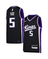 Big Boys Nike De'Aaron Fox Purple Sacramento Kings Swingman Jersey - Icon Edition