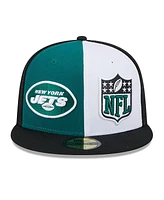 Men's New Era Green, Black York Jets 2023 Sideline 59FIFTY Fitted Hat