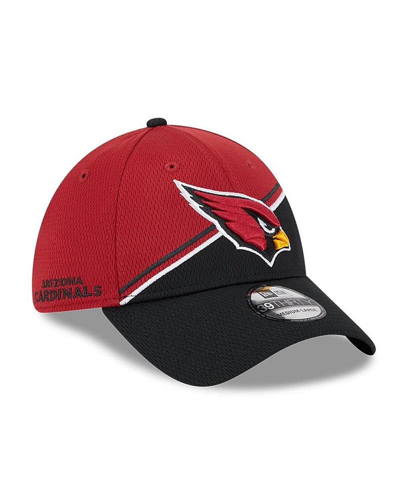 Men's New Era Cardinal, Black Arizona Cardinals 2023 Sideline 39THIRTY Flex Hat