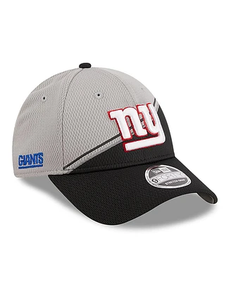Men's New Era Gray, Black New York Giants 2023 Sideline 9FORTY Adjustable Hat