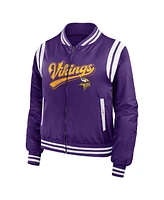 Women's Wear by Erin Andrews Purple Minnesota Vikings Bomber Full-Zip Jacket