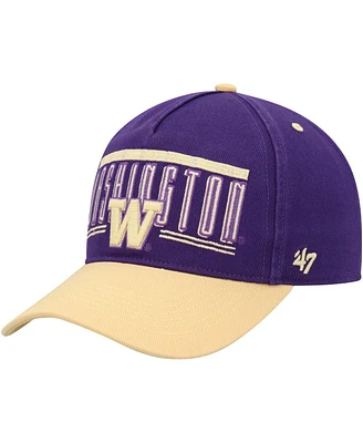 Men's '47 Brand Purple Washington Huskies Double Header Hitch Adjustable Hat