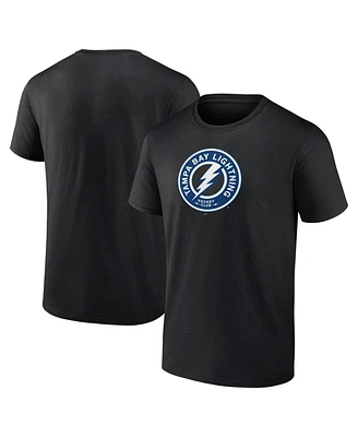 Men's Fanatics Black Tampa Bay Lightning Alternate Logo T-shirt