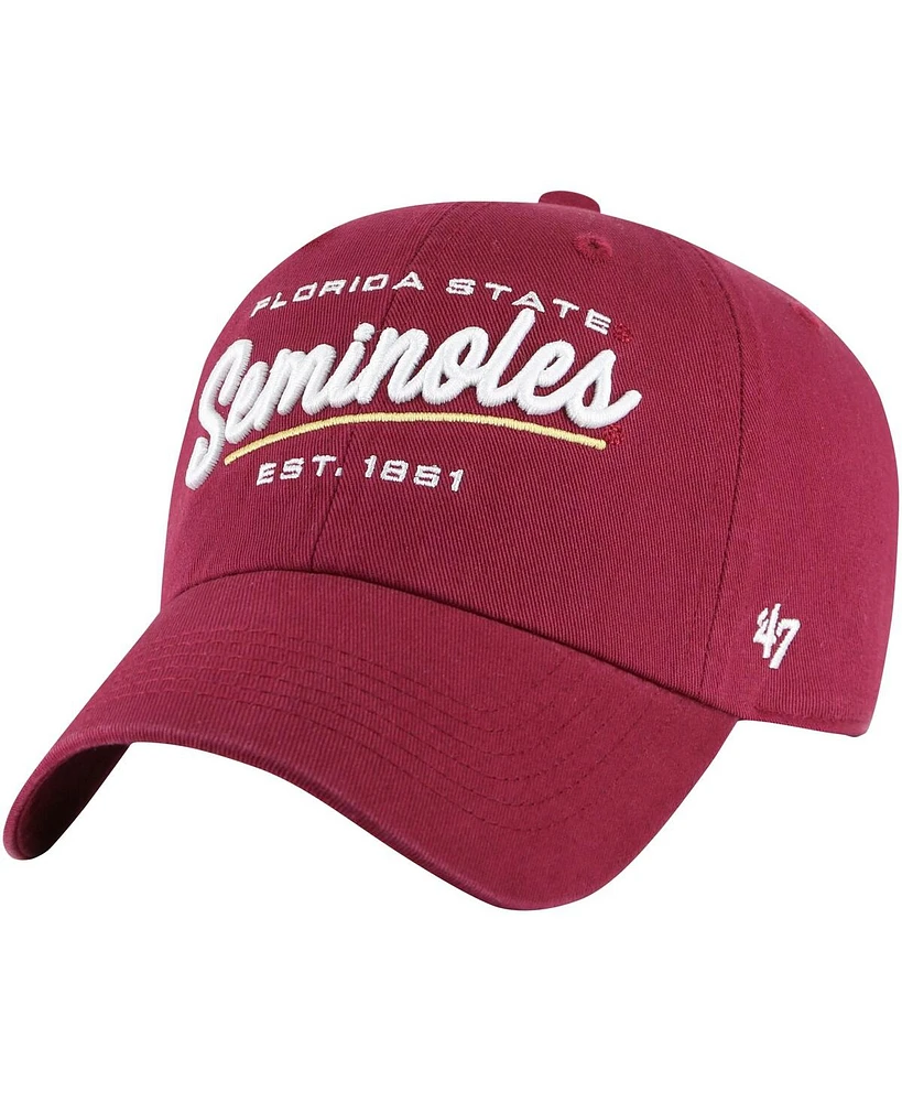 Women's '47 Brand Garnet Florida State Seminoles Sidney Clean Up Adjustable Hat