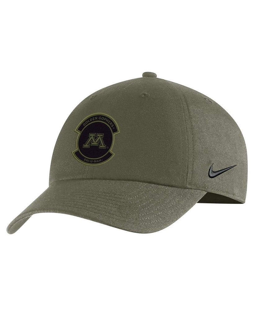 Men's Nike Olive Minnesota Golden Gophers Military-Inspired Pack Heritage86 Adjustable Hat