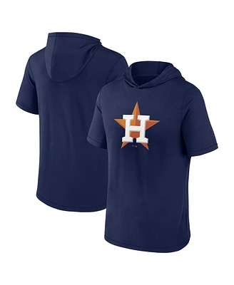 Men's Fanatics Navy Houston Astros Short Sleeve Hoodie T-shirt