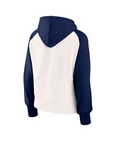 Women's Fanatics White Sporting Kansas City Free Kick Fleece Raglan Pullover Hoodie