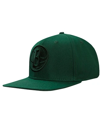 Men's Pro Standard Forest Green Brooklyn Nets Tonal Logo Snapback Hat