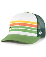 Youth Boys '47 Brand White, Heather Black Green Bay Packers Cove Trucker Snapback Hat