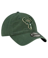 Men's New Era Hunter Green Milwaukee Bucks Team 2.0 9TWENTY Adjustable Hat