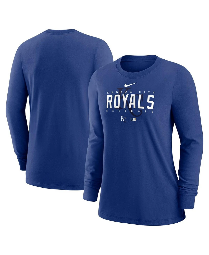 Women's Nike Royal Kansas City Royals Authentic Collection Legend Performance Long Sleeve T-shirt