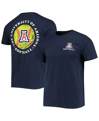 Men's Navy Arizona Wildcats Softball Seal T-shirt