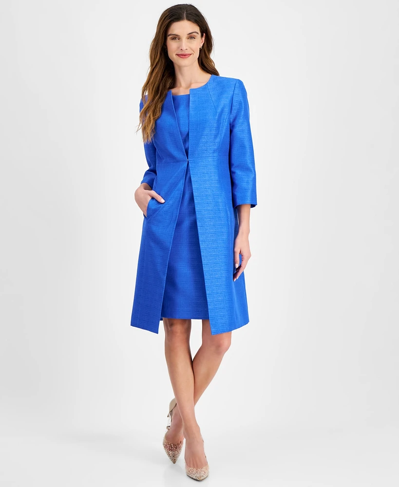 Le Suit Women's Sheath Dress with Topper Jacket