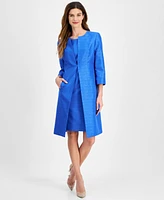 Le Suit Women's Sheath Dress with Topper Jacket