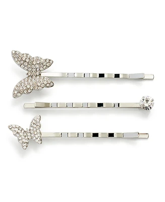Kleinfeld Faux Stone Pave Butterfly Bobby Pin Set